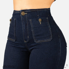 Cargar imagen en el visor de la galería, Jeans Mujer bota recta Tiro Alto 1200-131