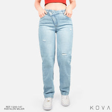 Cargar imagen en el visor de la galería, JEANS MUJER BOTA RECTA TIRO ALTO 1200-147