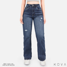 Cargar imagen en el visor de la galería, JEANS MUJER BOTA RECTA TIRO ALTO 1200-146