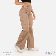Cargar imagen en el visor de la galería, CARGO PANTS TABACO 1200-89B