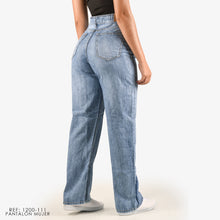 Cargar imagen en el visor de la galería, JEAN STRAIGHT RIGIDO TIRO ALTO 1200-111 A