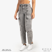 Cargar imagen en el visor de la galería, CARGO PANT SLIM STRAIGHT TIRO ALTO 1200-127