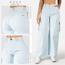 Cargar imagen en el visor de la galería, CARGO PANTS AZUL BEBE 1200-129