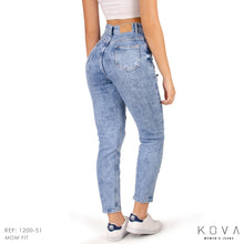 Cargar imagen en el visor de la galería, JEAN MOM FIT RIGIDO TIRO ALTO 1200-51H