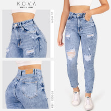 Cargar imagen en el visor de la galería, JEAN MOM FIT RIGIDO TIRO ALTO 1200-51H