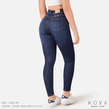 Cargar imagen en el visor de la galería, JEAN SKINNY STRETCH TIRO ALTO 1000-90B