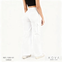 Cargar imagen en el visor de la galería, CARGO PANTS  BLANCO 1200-101
