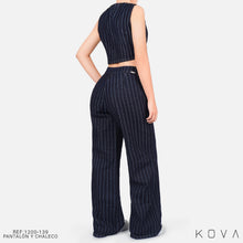 Cargar imagen en el visor de la galería, Set Pantalón Recto y Chaleco AZUL OSCURO – Ref. 1200-139

