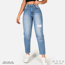 Cargar imagen en el visor de la galería, JEAN MOM FIT RIGIDO TIRO ALTO 1200-138
