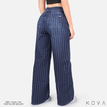 Cargar imagen en el visor de la galería, JEAN  Wide Leg TIRO ALTO 1200-136 AZUL
