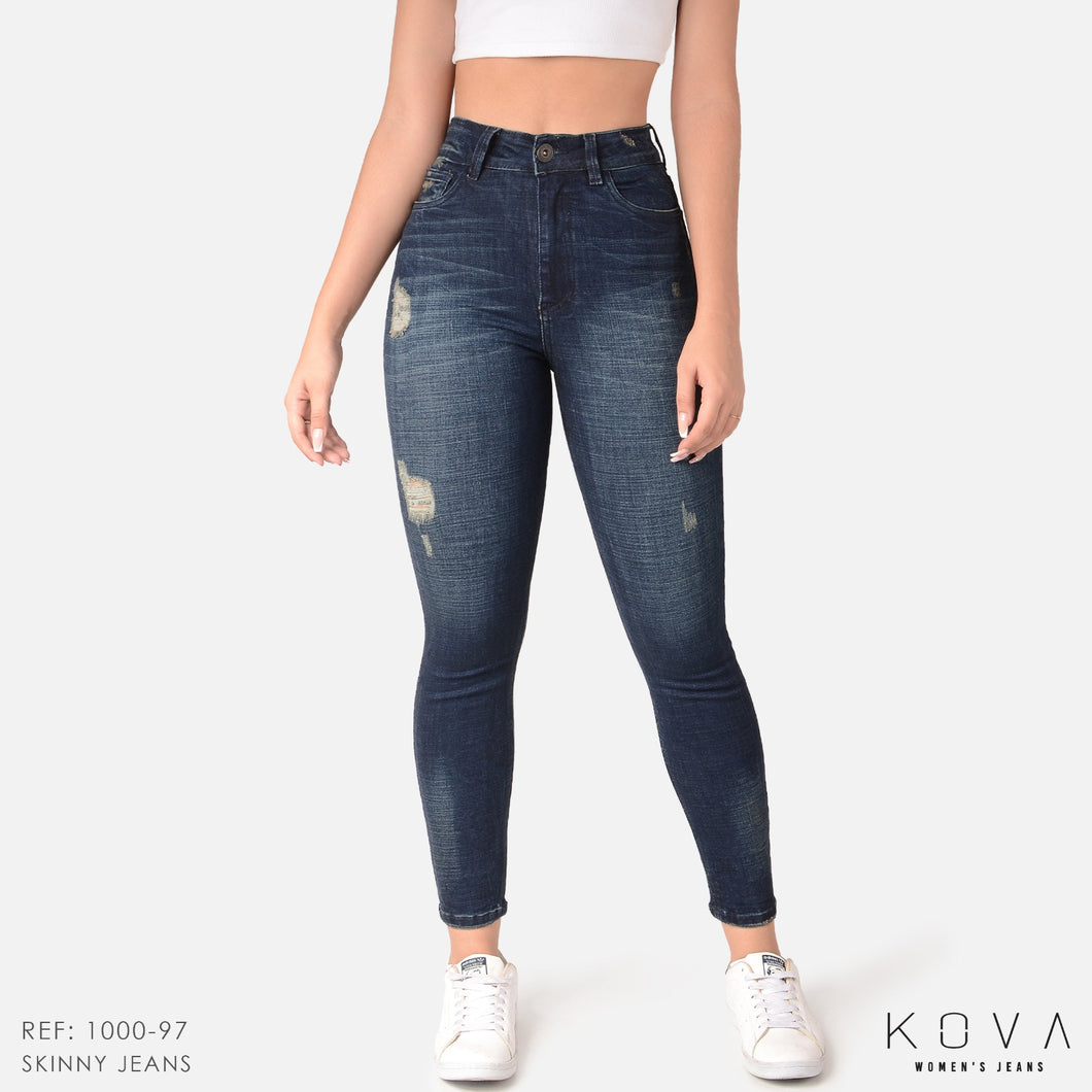 Jeans Mujer Skinny Tiro Alto 1000-97C