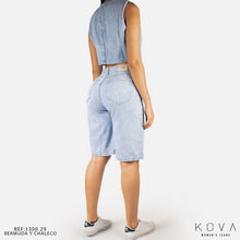 Cargar imagen en el visor de la galería, Conjunto Bermuda y Chaleco en Denim – Ref. 1300-29
