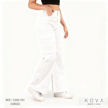 Cargar imagen en el visor de la galería, CARGO PANTS  BLANCO 1200-101

