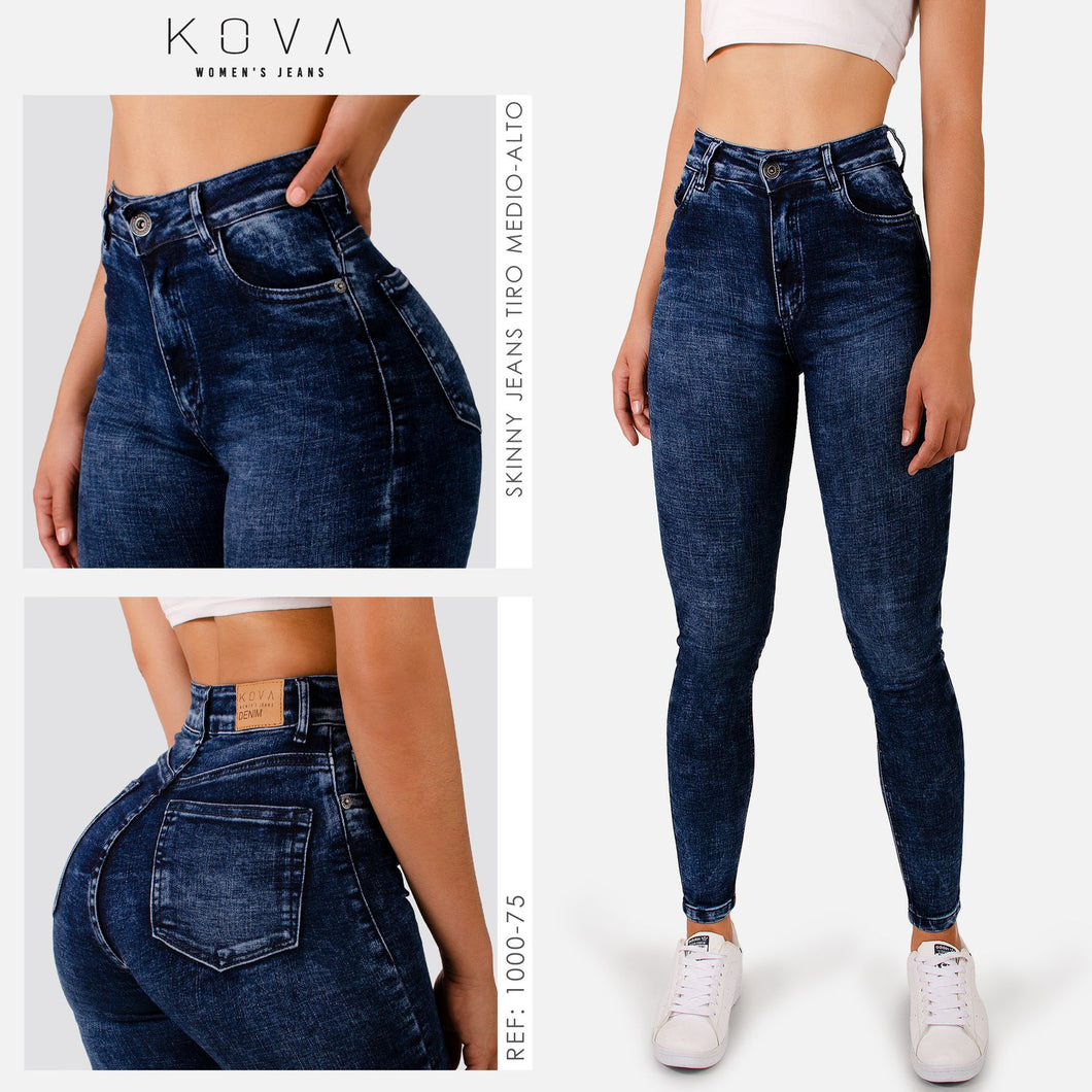Jeans Mujer Skinny Tiro Alto 1000-75 2